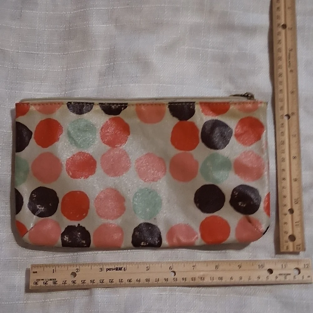 Fossil Polka Dot Canvas Pouch